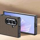 For Samsung Galaxy Z Fold7 Ultra-thin Carbon Fiber Texture Printing Phone Case(Gold) - 3