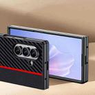 For Samsung Galaxy Z Fold7 Ultra-thin Carbon Fiber Texture Printing Phone Case(Black Red) - 3