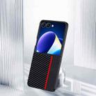 For Samsung Galaxy Z Flip7 Ultra-thin Carbon Fiber Texture Printing Phone Case(Black Yellow) - 2