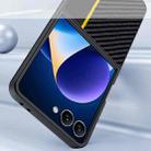 For Samsung Galaxy Z Flip7 Ultra-thin Carbon Fiber Texture Printing Phone Case(Black Blue) - 3