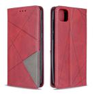 For Huawei Y5P / Honor 9S Rhombus Texture Horizontal Flip Magnetic Leather Case with Holder & Card Slots & Wallet(Red) - 1