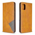 For Samsung Galaxy A31 Rhombus Texture Horizontal Flip Magnetic Leather Case with Holder & Card Slots & Wallet(Yellow) - 1