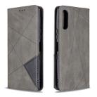 For Sony Xperia L4 Rhombus Texture Horizontal Flip Magnetic Leather Case with Holder & Card Slots & Wallet(Grey) - 1