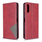 For Sony Xperia L4 Rhombus Texture Horizontal Flip Magnetic Leather Case with Holder & Card Slots & Wallet(Red) - 1