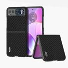 For Motorola Razr 40 ABELL Carbon Fiber Protective Phone Case(Black) - 1