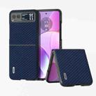 For Motorola Razr 40 ABELL Carbon Fiber Protective Phone Case(Dark Blue) - 1