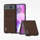 For Motorola Razr 40 ABELL Carbon Fiber Protective Phone Case(Dark Brown) - 1