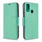 For Huawei P Smart (2020) Litchi Texture Pure Color Horizontal Flip PU Leather Case with Holder & Card Slots & Wallet & Lanyard(Green) - 1