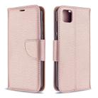 For Huawei Y5P / Honor 9S Litchi Texture Pure Color Horizontal Flip PU Leather Case with Holder & Card Slots & Wallet & Lanyard(Rose Gold) - 1