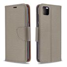 For Huawei Y5P / Honor 9S Litchi Texture Pure Color Horizontal Flip PU Leather Case with Holder & Card Slots & Wallet & Lanyard(Grey) - 1