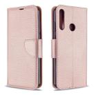 For Huawei Y6P Litchi Texture Pure Color Horizontal Flip PU Leather Case with Holder & Card Slots & Wallet & Lanyard(Rose Gold) - 1