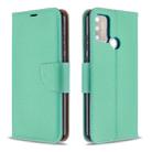 For Huawei Honor 9A Litchi Texture Pure Color Horizontal Flip PU Leather Case with Holder & Card Slots & Wallet & Lanyard(Green) - 1