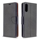 For Sony Xperia L4 Litchi Texture Pure Color Horizontal Flip PU Leather Case with Holder & Card Slots & Wallet & Lanyard(Black) - 1