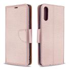 For Sony Xperia L4 Litchi Texture Pure Color Horizontal Flip PU Leather Case with Holder & Card Slots & Wallet & Lanyard(Rose Gold) - 1