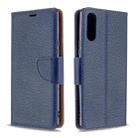 For Sony Xperia L4 Litchi Texture Pure Color Horizontal Flip PU Leather Case with Holder & Card Slots & Wallet & Lanyard(Dark Blue) - 1