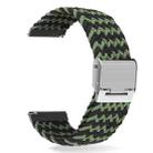 For Huawei Watch 4 / 4 Pro Nylon Braided Metal Buckle Watch Band(W Black Green) - 1