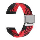 For Huawei Watch 4 / 4 Pro Nylon Braided Metal Buckle Watch Band(Z Black Red) - 1