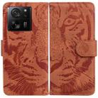 For Xiaomi 13T / 13T Pro / Redmi K60 Ultra Tiger Embossing Pattern Leather Phone Case(Brown) - 1