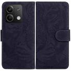 For Xiaomi Redmi Note 13 5G Tiger Embossing Pattern Leather Phone Case(Black) - 1