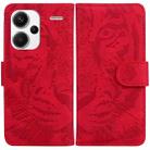 For Xiaomi Redmi Note 13 Pro+ 5G Tiger Embossing Pattern Leather Phone Case(Red) - 1