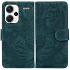 For Xiaomi Redmi Note 13 Pro+ 5G Tiger Embossing Pattern Leather Phone Case(Green) - 1