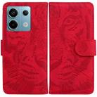 For Xiaomi Redmi Note 13 Pro 5G Tiger Embossing Pattern Leather Phone Case(Red) - 1