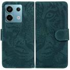 For Xiaomi Redmi Note 13 Pro 5G Tiger Embossing Pattern Leather Phone Case(Green) - 1