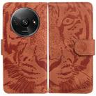 For Xiaomi Redmi A3 Tiger Embossing Pattern Leather Phone Case(Brown) - 1