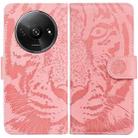 For Xiaomi Redmi A3 Tiger Embossing Pattern Leather Phone Case(Pink) - 1