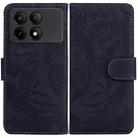 For Xiaomi Redmi K70E / Poco X6 Pro Tiger Embossing Pattern Leather Phone Case(Black) - 1