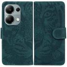 For Xiaomi Poco M6 Pro 4G Tiger Embossing Pattern Leather Phone Case(Green) - 1