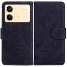 For Xiaomi Redmi Note 13R Pro Tiger Embossing Pattern Leather Phone Case(Black) - 1