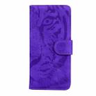 For Motorola Edge 50 Pro Tiger Embossing Pattern Leather Phone Case(Purple) - 2