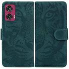 For Motorola Edge 50 Fusion Tiger Embossing Pattern Leather Phone Case(Green) - 1