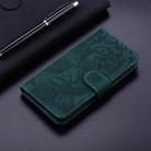 For Motorola Moto G04s / Moto E14 Tiger Embossing Pattern Leather Phone Case(Green) - 2