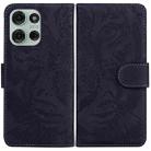 For Motorola Moto G75 5G Tiger Embossing Pattern Leather Phone Case(Black) - 1