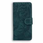 For Motorola Moto G05 / E15 Tiger Embossing Pattern Leather Phone Case(Green) - 3