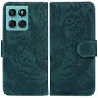 For Motorola Edge 60 Fusion / Edge 5G 2025 Tiger Embossing Pattern Leather Phone Case(Green) - 1