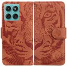 For Motorola Edge 60 Fusion / Edge 5G 2025 Tiger Embossing Pattern Leather Phone Case(Brown) - 1