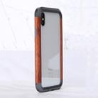 For iPhone XS Max R-JUST Metal + Wood Frame Protective Case - 1