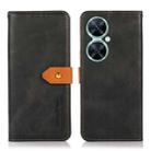 For Huawei nova 11i / Maimang 20 5G KHAZNEH Dual-color Cowhide Texture Flip Leather Phone Case(Black) - 1