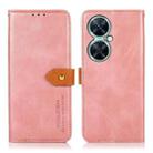 For Huawei nova 11i / Maimang 20 5G KHAZNEH Dual-color Cowhide Texture Flip Leather Phone Case(Rose Gold) - 1