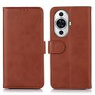 For Huawei nova 11 Cow Texture Flip Leather Phone Case(Brown) - 1