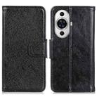 For Huawei nova 11 Nappa Texture Flip Leather Phone Case(Black) - 1