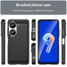 For Asus Zenfone 10 Brushed Texture Carbon Fiber TPU Case(Black) - 2