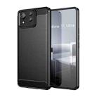For Asus Zenfone 11 Ultra Brushed Texture Carbon Fiber TPU Case(Black) - 1