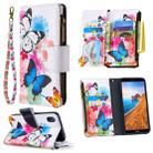 For Xiaomi Redmi 7A Colored Drawing Pattern Zipper Horizontal Flip Leather Case with Holder & Card Slots & Wallet(Two Butterflies) - 1