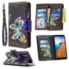 For Xiaomi Redmi 7A Colored Drawing Pattern Zipper Horizontal Flip Leather Case with Holder & Card Slots & Wallet(Big Butterfly) - 1