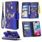 For Xiaomi Redmi 8 Colored Drawing Pattern Zipper Horizontal Flip Leather Case with Holder & Card Slots & Wallet(Purple Butterfly) - 1