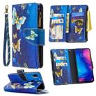 For Xiaomi Redmi Note 7 Colored Drawing Pattern Zipper Horizontal Flip Leather Case with Holder & Card Slots & Wallet(Gold Butterfly) - 1